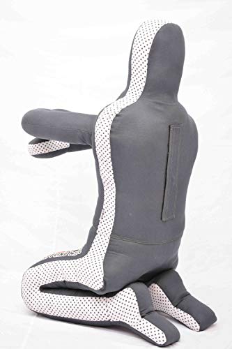 Grappling Dummy MMA Jiu Jitsu – Grappling Wrestling Dummy – Made from Durable Canvas Fabrics – MMA Dummy for Multiple Drills UNFILLED (Grey, 66'')