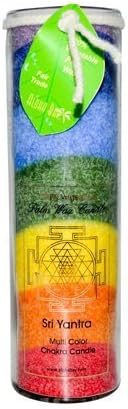New - Aloha Bay Unscented Chakra Jar Rainbow Sri Yantra 7 Color - 1 Candle