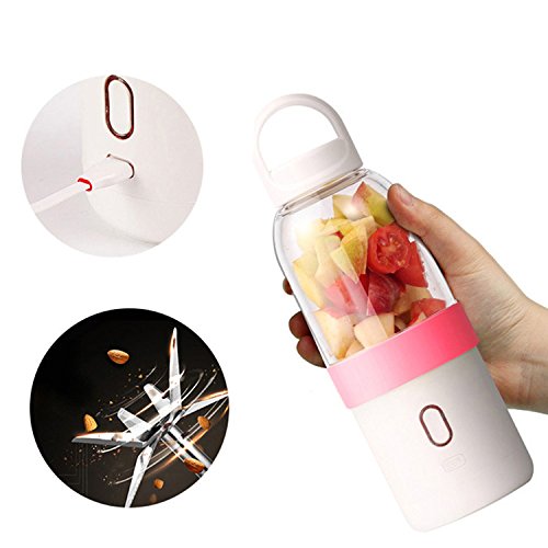 Yunhigh Compact USB Juicer Blender with Lid Portable Electric Juicer Cup Juice Smoothie Maker for Vegetables and Fruit