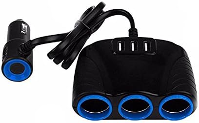 Car Cigarate Plug with 3 USB 2.0 Port 1 to 3 Plugs