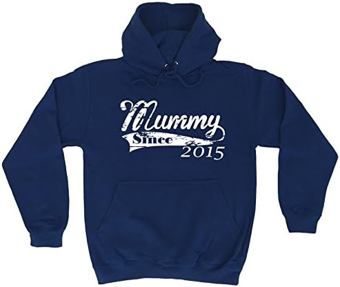 123t Mummy Since 2015 Mum Mother Hoody Grandma Children Child Kids Granny Year Personalised Baby Babies Birthday Gift Christmas Present HOODIE