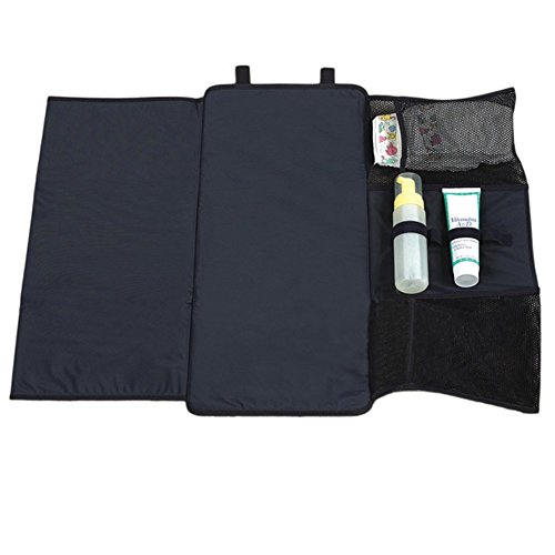ilovebaby Diaper Changing Pad Clutch, Portable Diaper Changing Mat for Baby, Easy to Use for Camping, Travel, Shopping (Black) Baby Products, Diapering, Portable Changing Pads
