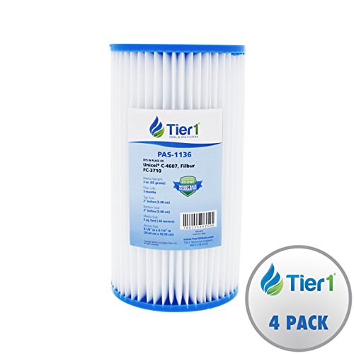 Tier1 Coleco F-120 w/core Comparable Replacement Pool & Spa Filter Cartridge 4 Pack