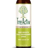 TreeActiv Hair Growth Daily Nourishing Spray, Natural Leave in Conditioner, Anti Frizz, Reduce Curly Frizzy Hair, Argan Oil, Biotin, Keratin, Silk Aminos, Tea Tree (Bamboo Sugarcane)