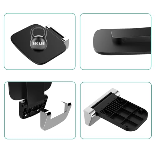Heuffe Ultrathin Ergonomic Folding Wall Shower Seat – 160 kg Non-Slip Capacity, for Elderly and Disabled, Black
