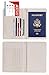 Rita Messi Luxury Passport Holder Cover Case Checkerboard PU Vegan Leather RFID Blocking Travel Organizer Card Holder(Olivia)
