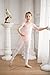 MdnMd Girls' Cap Sleeve Lace Neck Leotard with Bow Back Detail