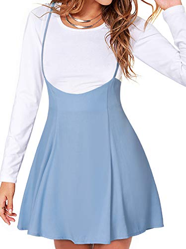 denim overall skater dress