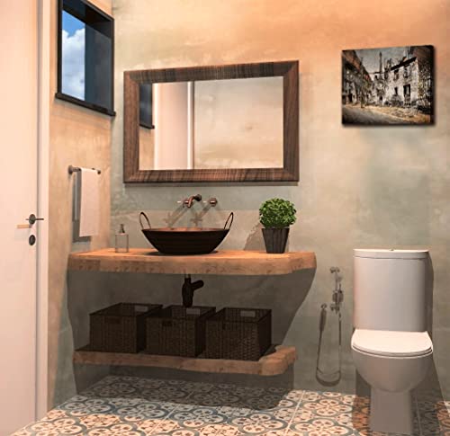 guiguziyishu Canvas Wall Art RetroParis Eiffel Tower Canvas Art Romantic City Paintings Prints On Canvas Paris Decor for Bedroom Living Room Bathroom Kitchen Home Decor Ready to Hang