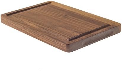 Small Walnut Cutting Board with Juice Groove for Chopping (6"x9") Serving and Carving. Reversible with Drip Groove for Food Prep, Meat, Fruit and Vegetables. Chopping Block for your CounterTop.