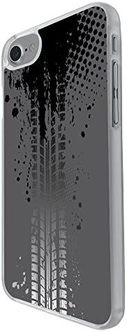 002966 - Speed Tire Tracks Drag Racing F1 Design For iphone 7 4.7" Fashion Trend CASE Back COVER Plastic&amp;Thin Metal - Clear