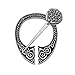W WOOGGE Men's Bronze Irish Viking Norse Jewelry Penannular Vintage Silver Brooch Clothes Fasteners-Cloak Shawl Scarf Leg Wrap Lapel Pin