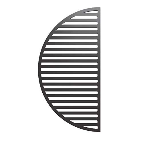 YNNI KAMADO TQ23CRG 49.5cm Heavy Duty 3.5kg Half Moon Slotted Cast Iron Grate BBQ TQ23CRG