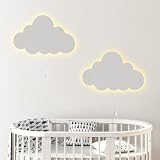 Marco Paul Interiors White Wooden Cloud LED Night Light Battery Powered view 12