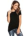 Zeagoo Women's Boatneck Solid Basic Short Sleeve Dolman Top with Knot on Hemline