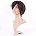 Short Hair Synthetic Wig with Bangs 15 Styles Heat Resistant Full Wig Full Head 5'' / 5 inch for Women Girls Lady,#2 Dark brown