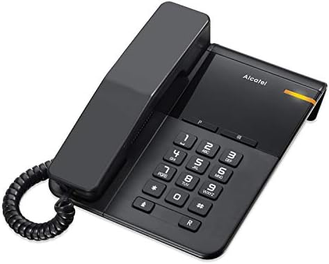 Amazon Alcatel アルカテル T22 電話機 おしゃれ シンプル 壁掛け 受付用 オフィス用 ビジネス 業務用 家庭用 ホテル用 リダイヤル 日本語説明書付き ブラック Alcatel 電話機本体