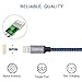 Lightning Cable, YOKERSU 3PACK 6Feet Extra Long Nylon Braided Charging Cable Cord Lightning to USB Cable Charger Compatible with iPhone X/ 8/ 7/ 6s/ 6/ Plus/ 5se/ 5s/ 5c/ 5, iPad, iPod (Blue)