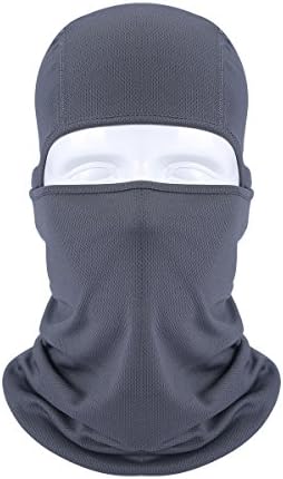 Cycling Sports Face Mask Cool Fashionable Ultra Thin Balaclava Full Face Mask (Gray)
