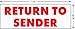Return to Sender Rubber Stamp with Red Ink