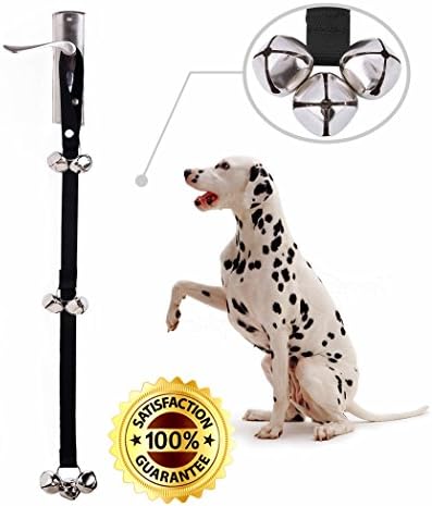 Xbells Dog DoorBell for Potty Training Durable & Adjustable Hanger Strap with 3 Pet Friendly Bells for Housebreaking Home Dog Training No Barking & Door Scratching for Puppies Large Dogs & Pets
