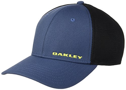 Oakley Men's Silicon Bark Trucker 4.0 Cap, Small/Medium, Blue Indigo