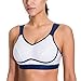 SYROKAN Women's High Impact Support Bounce Control Plus Size Workout Sports Bra White 42DD