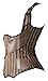 KIWI RATA Women's Hourglass Longline Overbust Corset Steel Boned Long Torso Waist Training Bustier,Small,Stripe Underbust Brown