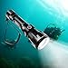 TurnRaise Scuba Diving Light, Diving Flashlight - 1200 Lumen XM-L2 100M Waterproof Underwater Torch, Bright LED Submarine Safety Light for Underwater Activities and Outdoor Activities(Without Battery)