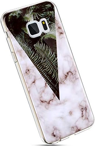 Ysimee Compatible with Cases Samsung Galaxy S7 Edge Slim Fit Soft TPU Flexible Silicone Cover Shell Skin Anti-Scratch Shock Absorption Crystal Clear Transparent Gel Back Case,Marble #19