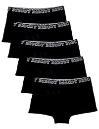 B2body: Bragas estilo pantalón corto de algodón para mujer, tamaño regular y grande, 6 unidades