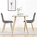 VECELO Modern Dining Side Chairs Fabric Cushion Seat Back Sturdy Metal Legs for Living Room,Set of 4, Gray