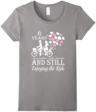 Womens 8th Wedding Anniversary Gifts T-Shirt Perfect Couple Shirt Large Slate