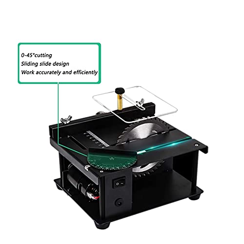FZYE Multifunktionale Tischkreissäge, 150 W Mini-Desktop-Sägeschneider Elektrische Schneidemaschine mit Einstellbarer… – Bild 5