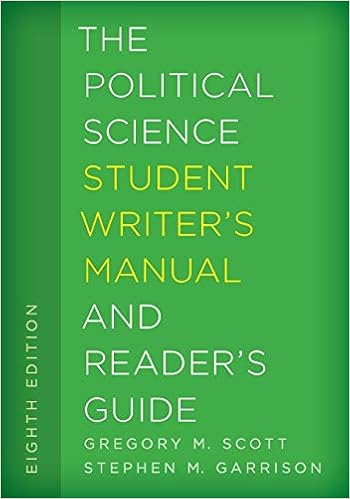 The Political Science Student Writer S Manual And Reader S Guide Volume 1 The Student Writer S Manual A Guide To Reading And Writing 1 9781442267107 Scott Emeritus Professor Gregory M Garrison Professor Stephen