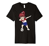Dabbing Soccer Girl Croatia Jersey Shirt - Croatian Football