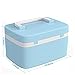 EVERTOP Medicine Cabinet with Coded Lock and Divided Compartments, Cyan