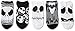 Disney Women's Nightmare Before Christmas 5 Pack No Show Socks, White/Black Assorted, 9-11 Fits Shoe Size 4-10.5