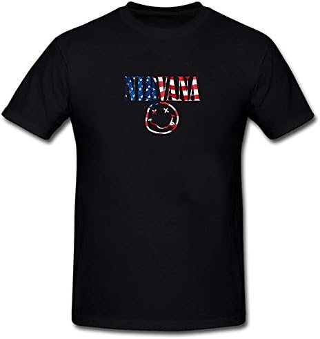 CEMMA nirvana-logo Tshirts Custom Short sleeve Black 2XL