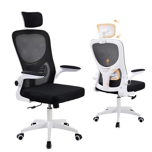 OSLIFE Silla Oficina con Altura Ajustable，con Función de Bloqueo de Inclinación Silla Ergonomica Escritorio，Respaldo Alto, Soporte Lumbar, Reposacabezas Ajustable, con Ruedas Silla Gamer (Negro).