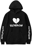 EmilyLe Unisex Hoodies Rapper RIP Xxxtentacion Hip Hop Sweatshirt(M,Heart Broken Black)
