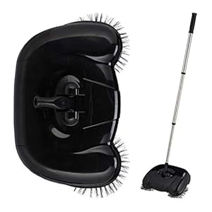 Relaxdays Vloerveger, harde vloer & laminaat, zonder stroom, mechanisch & handmatig, steel 45-97 cm, allesschrijver…