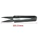 UCEC Thread Scissors, U Sewing Clipper, Golden Eagle Scissors, Beading Thread Cutter for Trimming Threads, Stitch, DIY Supplies and Embroidery Thrum Yarn - 12 Pack, Black