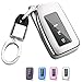 Mofei for Lexus Key Fob Cover - Soft TPU Key Fob Case Protective Sleeve Protector Shell Keyless Remote Control Smart Key Holder Jacket with Key Chain for Lexus RX IS CT GS NX ES RC RCF GSF (Silver)