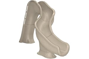 Global Pool Products RIP Tide Inground Swimming Pool Water Slide Deck Mounted Right Curve Turn Sand GPPSRT-Sand-R