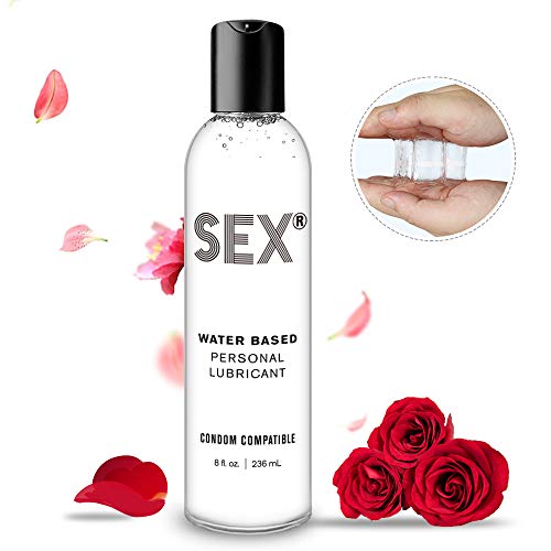 Water Based Lube Personal Natural Lubricant for Women Men Couples Smooth and Slippery Long Lasting – 8 oz – Lubricants Made in The USA