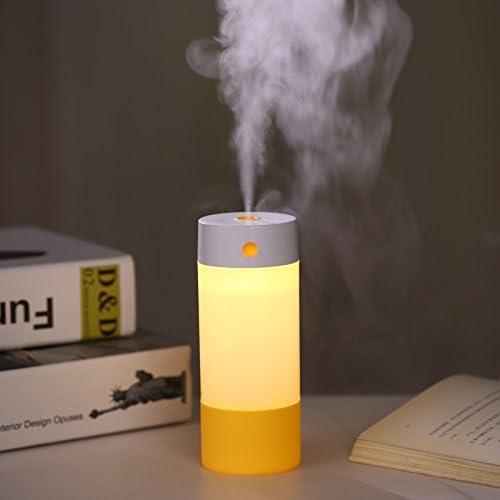 Tonyhoney Essential Diffuser, 250ml Aroma Essential Oil Cool Mist Humidifier, Auto Shut-off and LED Lights for Home Office Baby (Yellow)
