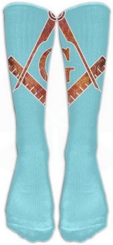 Freemason Graffiti Sky Blue Classics Stockings Long Tube Socks, Great Quality Sports Socks Perfect Gifts For Women Girls Friends Family One Size 1 Pair By Uxjam