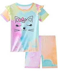 Dolphin&Fish Kids Short Pjs Girls Summer Pajamas