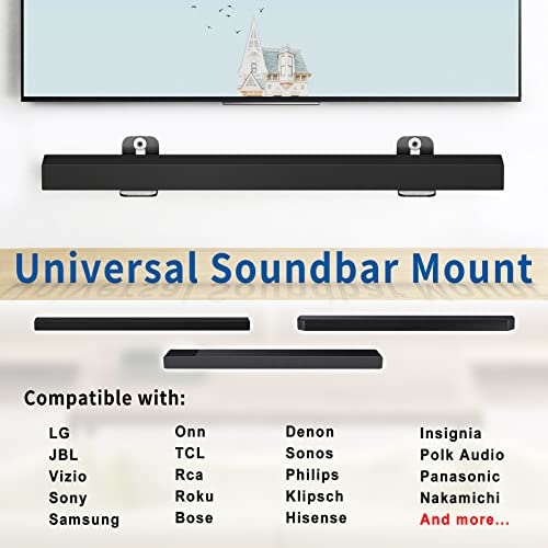 Sound Bar Mounts Universal Soundbar Wall Mount Bracket Kit for Most of